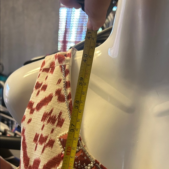 Gorgeous Antonio Melani Sleeveless Dress - Red and Cream W Pockets! - Picture 9 of 15